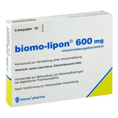 Biomo Lipon 600 mg Ampullen 5 stk von biomo pharma GmbH PZN 06897617