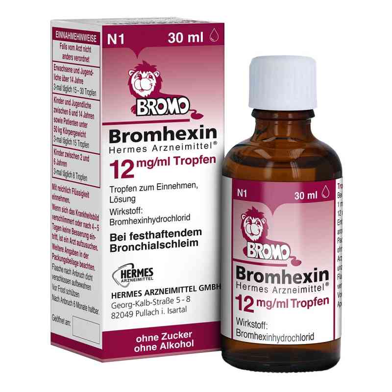 Bromhexin Hermes Arzneimittel 12 mg/ml Tropfen 30 ml von HERMES Arzneimittel GmbH PZN 16260571