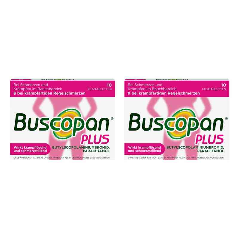 Buscopan Plus Filmtabletten bei Bauchschmerzen & Regelschmerzen 2x10 stk von A. Nattermann & Cie GmbH PZN 08103121