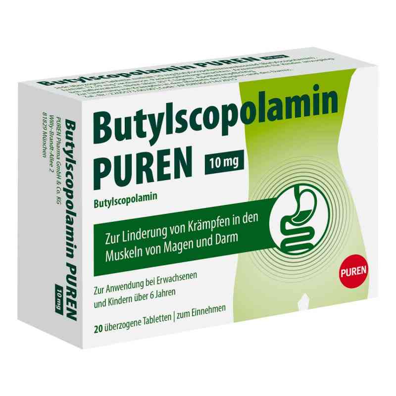 Butylscopolamin Puren 10 Mg überzogene Tab. 20 stk von PUREN Pharma GmbH & Co. KG PZN 17606557