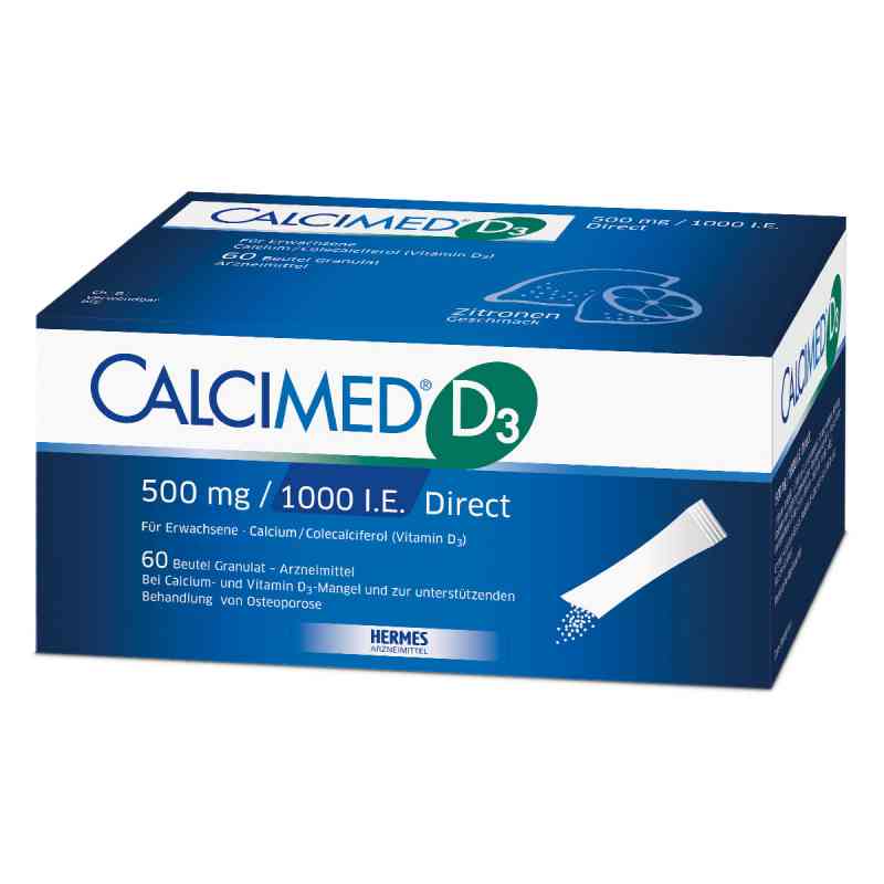 Calcimed D3 500 mg / 1000 I.E. Direct 60 stk von HERMES Arzneimittel GmbH PZN 12414066
