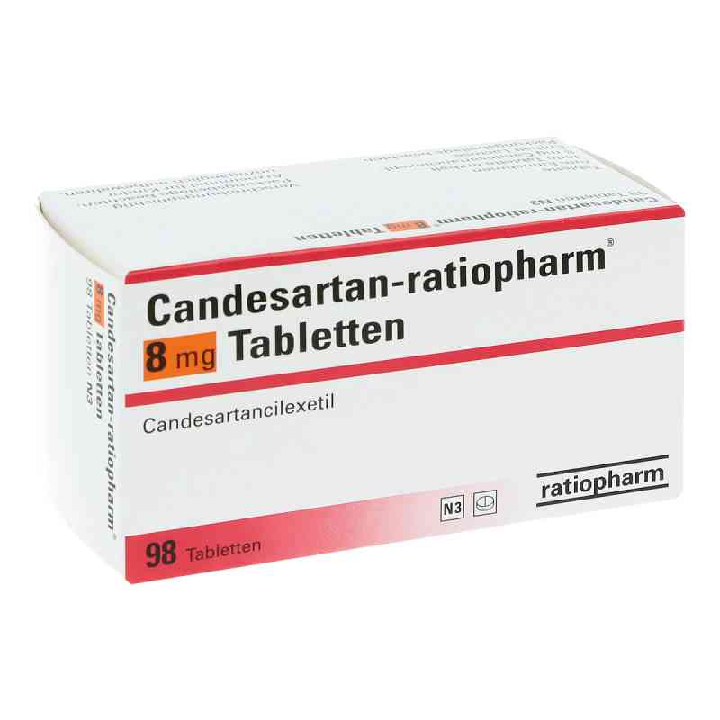 Candesartan-ratiopharm 8mg 98 stk von ratiopharm GmbH PZN 08879747