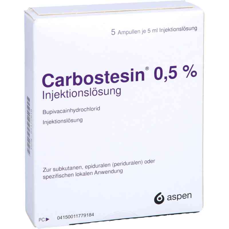 Carbostesin 0,50% Injektionslösung Ampullen 5X5 ml von Aspen Germany GmbH PZN 01177918