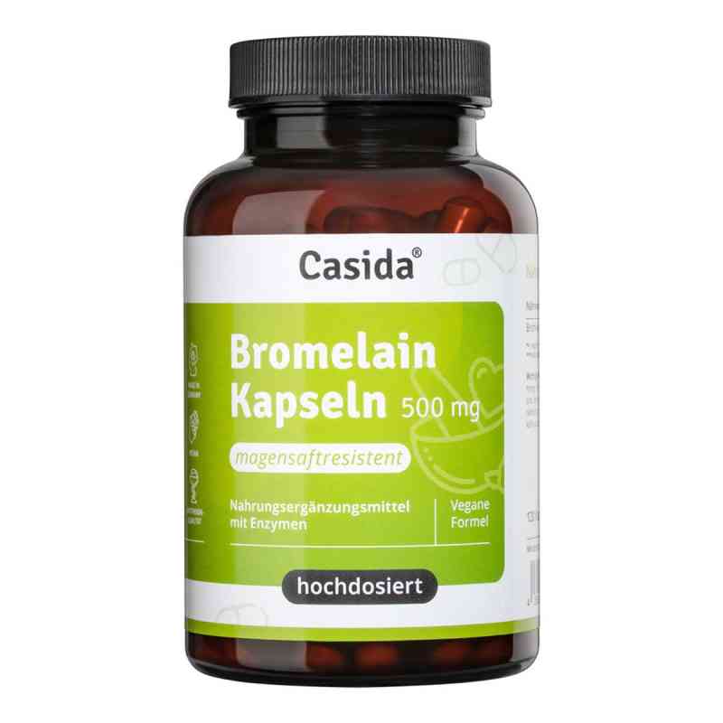 Casida Bromelain Kapseln 500 mg hochdosiert magensaftresistent 120 stk von Casida GmbH PZN 17975444
