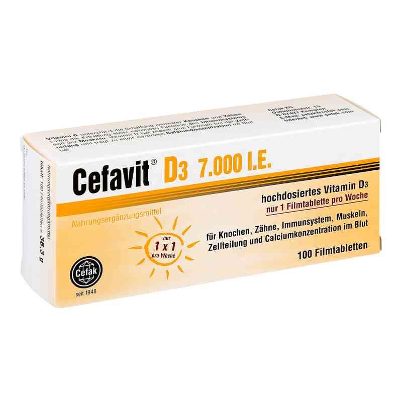 Cefavit D3 7.000 I.e. Filmtabletten 100 stk von Cefak KG PZN 12347772