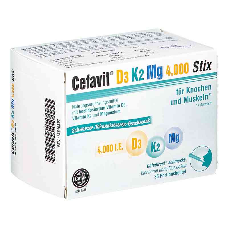 Cefavit D3 K2 Mg 4.000 I.e. Stix Granulat 36 stk von Cefak KG PZN 18849397