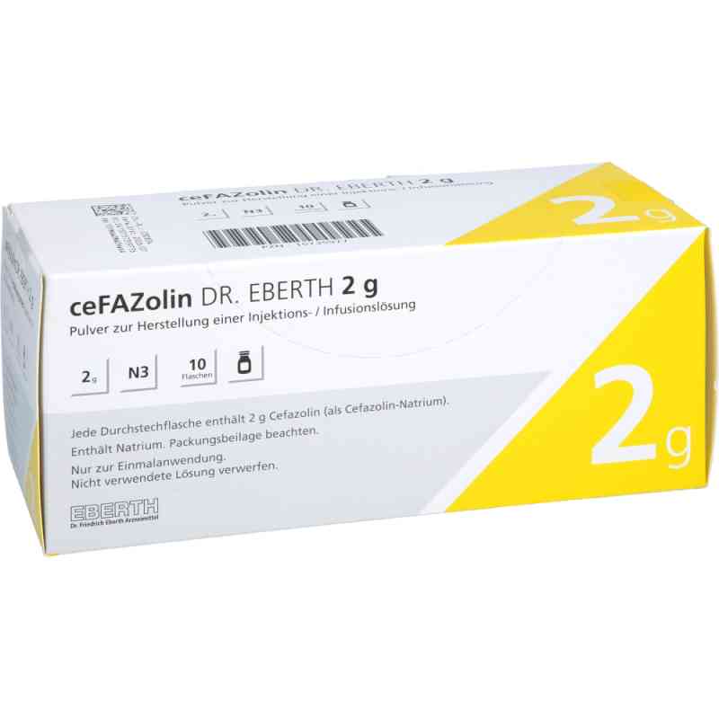 Cefazolin Doktor eberth 2 g P.z.h.e.inj.-/inf.-l.dsfl. 10X2 g von Dr. Friedrich Eberth Arzneimittel GmbH PZN 15735977
