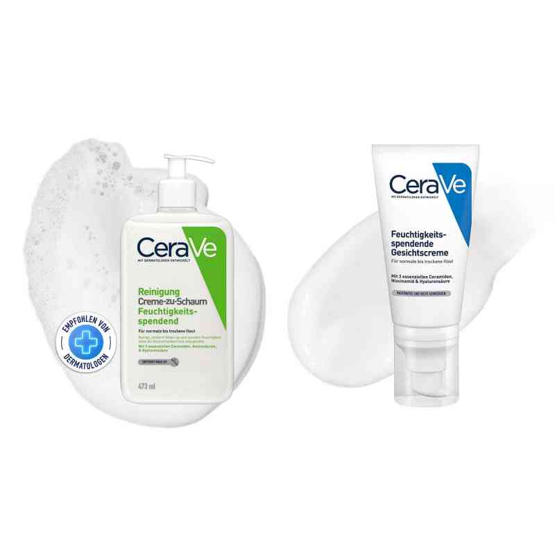 CeraVe Abschmink-Set für normale Haut: Reinigung & Nachtcreme 473+52 ml von L'Oreal Deutschland GmbH PZN 08105195