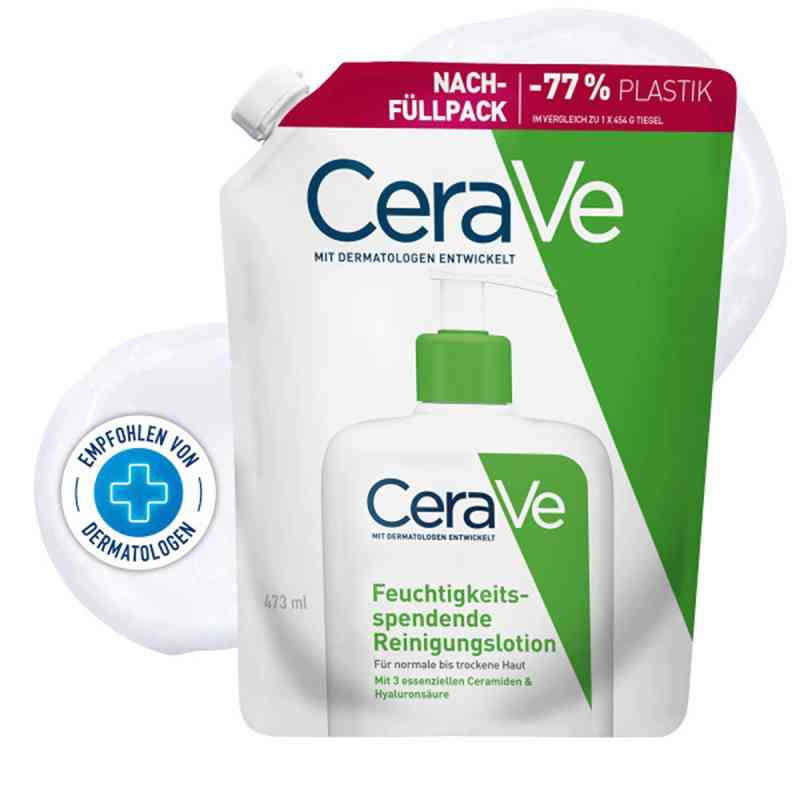 Cerave Feuchtigkeitsspendende Reinigungslotion Nachfüllüpack 473 ml von L'Oreal Deutschland GmbH PZN 19854644