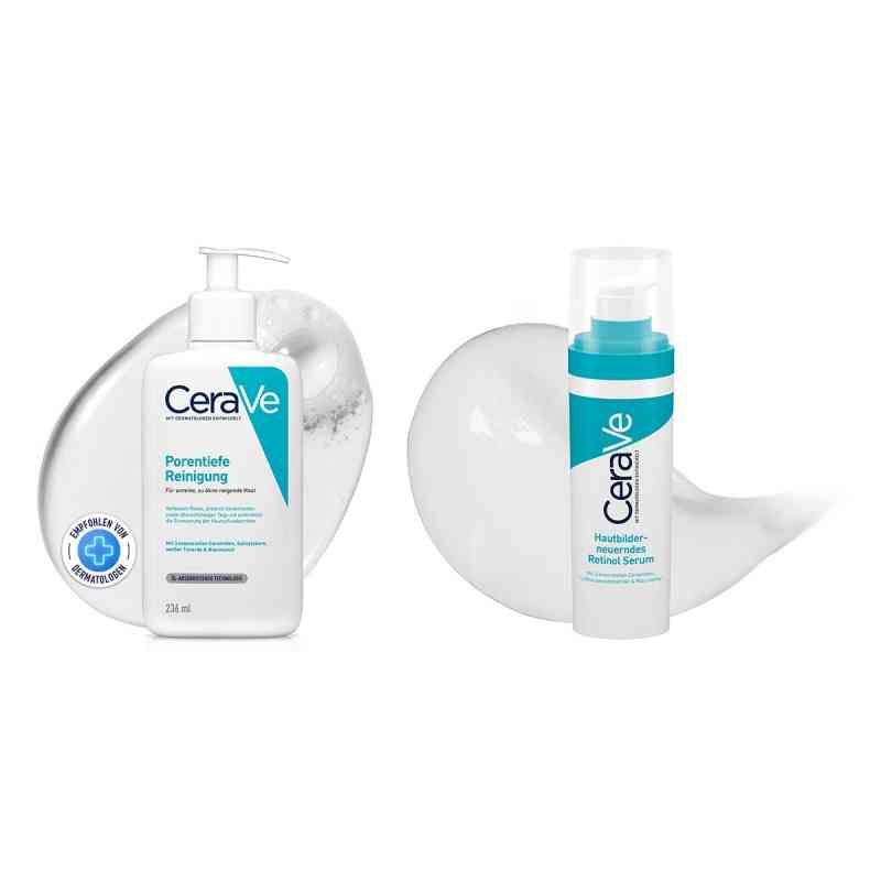CeraVe Set für unreine Haut: Reinigung & Retinol Serum 236+30 ml von L'Oreal Deutschland GmbH PZN 08105190