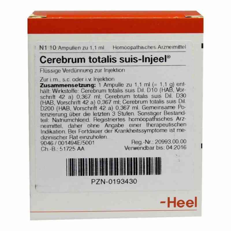 Cerebrum Totalis suis Injeel Ampullen 10 stk von Biologische Heilmittel Heel GmbH PZN 00193430