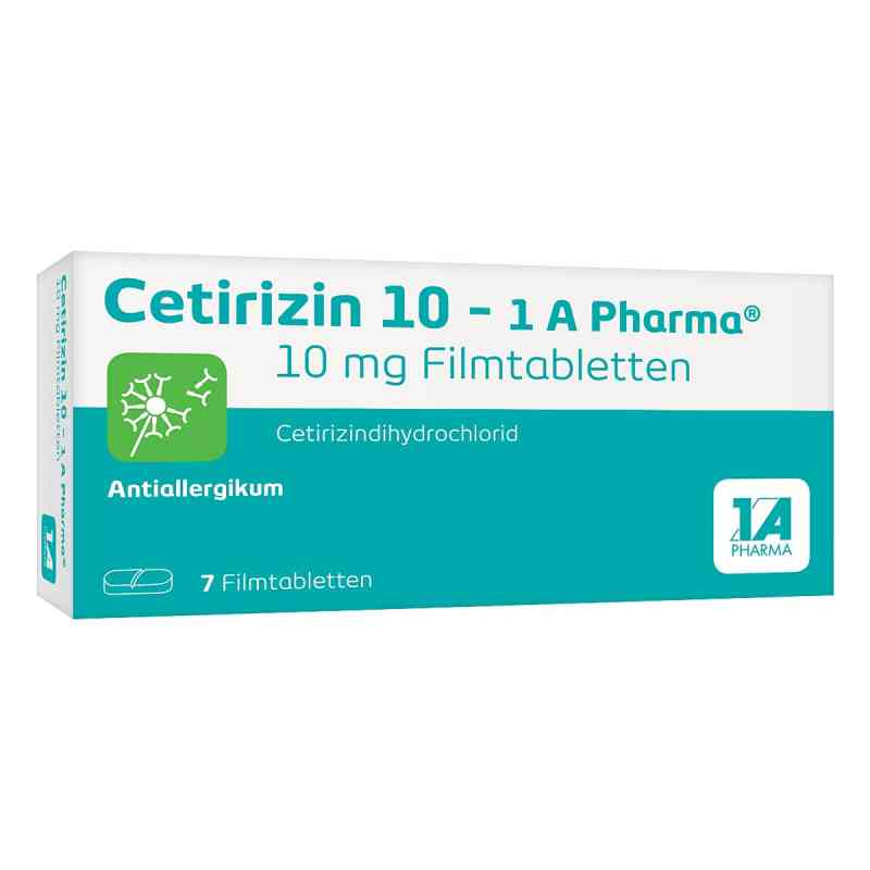 Cetirizin 10 - 1 A Pharma® Filmtabletten 7 stk von 1 A Pharma GmbH PZN 03823564