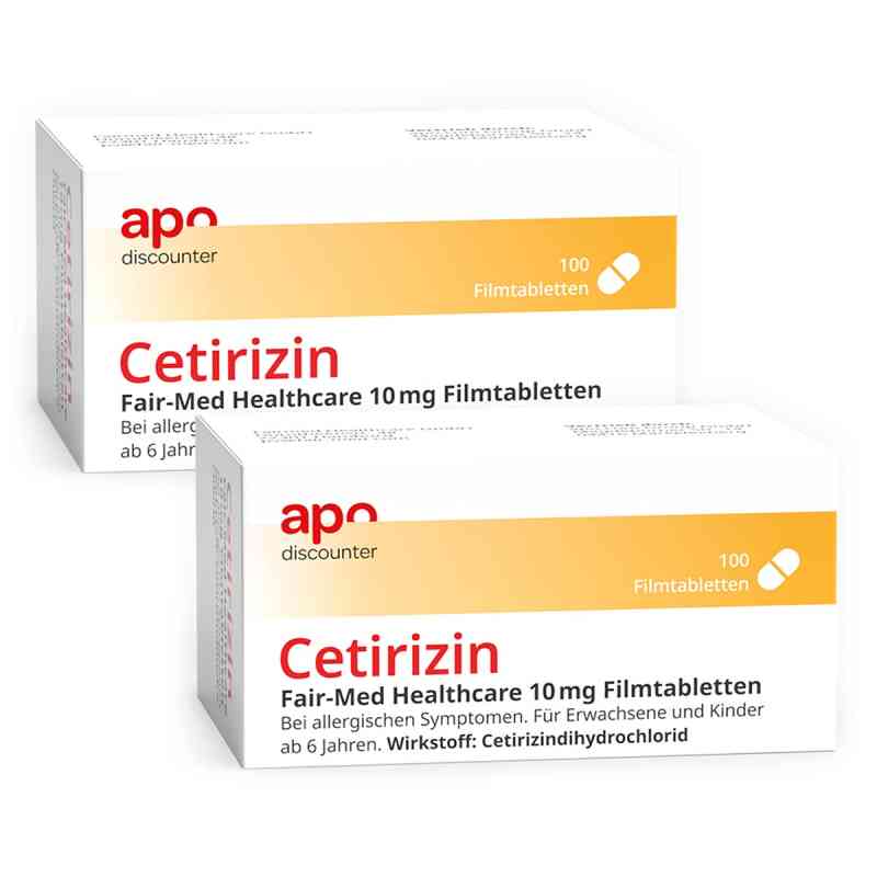 Cetirizin 10 mg von apodiscounter 2x100 stk von Fairmed Healthcare GmbH PZN 08102817
