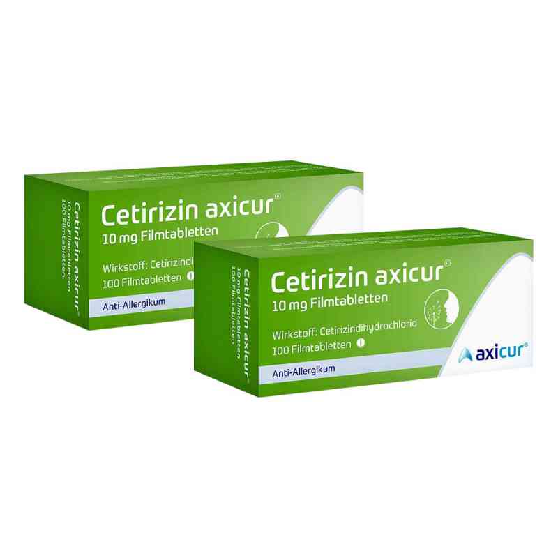 Cetirizin axicur 10 mg Filmtabletten 2x100 stk von axicorp Pharma GmbH PZN 08104672