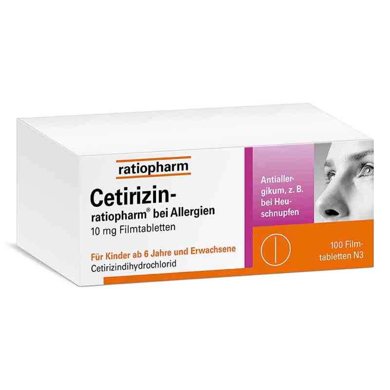 Cetirizin-ratiopharm® bei Allergien 10 mg Filmtabletten 100 stk von ratiopharm GmbH PZN 02158165
