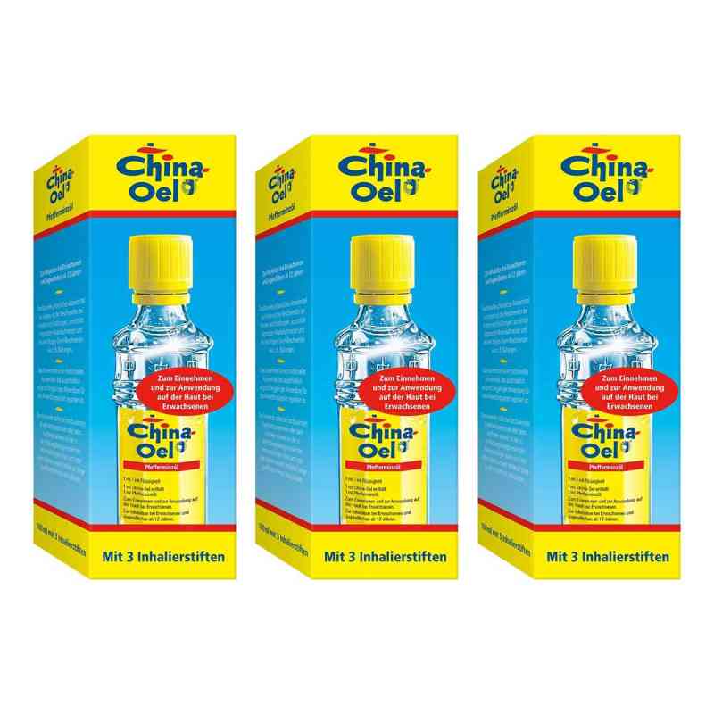 China Oel mit 3 Inhalatoren 3x100 ml von MIBE GmbH Arzneimittel PZN 08104736