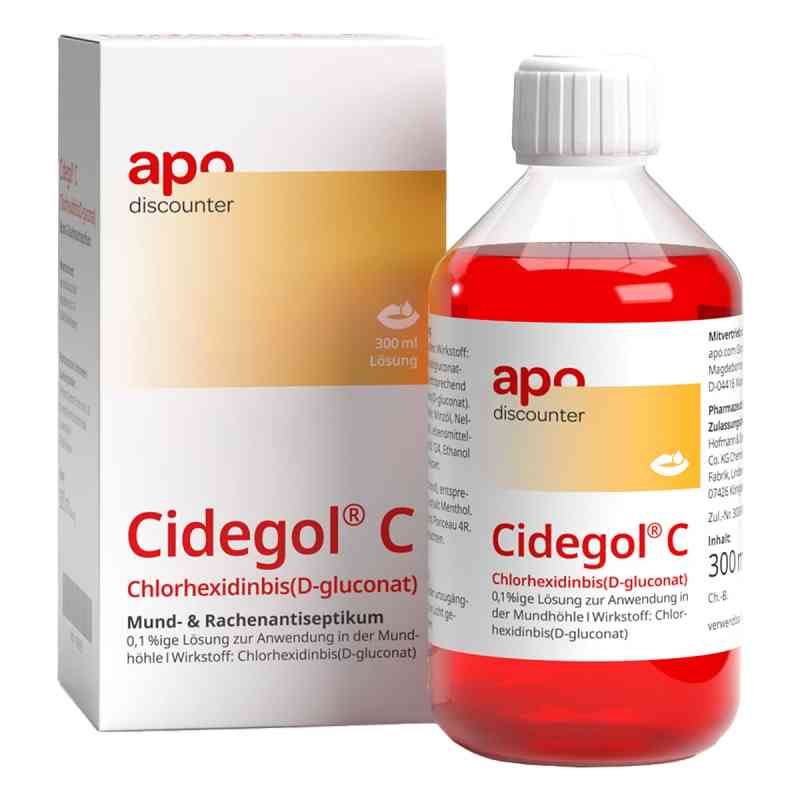 Chlorhexidin Cidegol C Mundspüllösung von apodiscounter 300 ml von apo.com Group GmbH PZN 18769735
