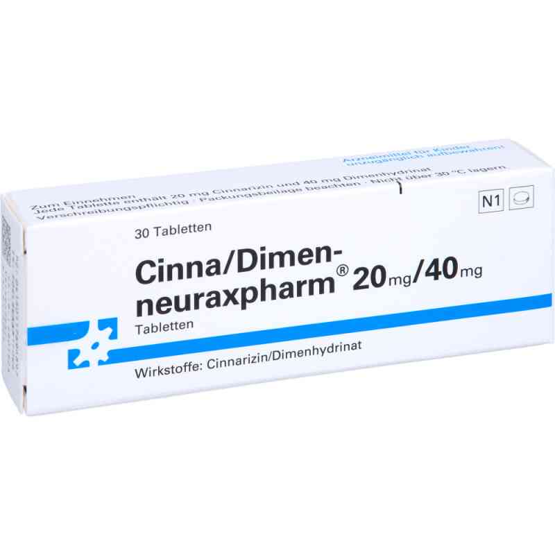 Cinna/dimen neuraxpharm 20 mg/40 mg Tabletten 30 stk von neuraxpharm Arzneimittel GmbH PZN 11769689