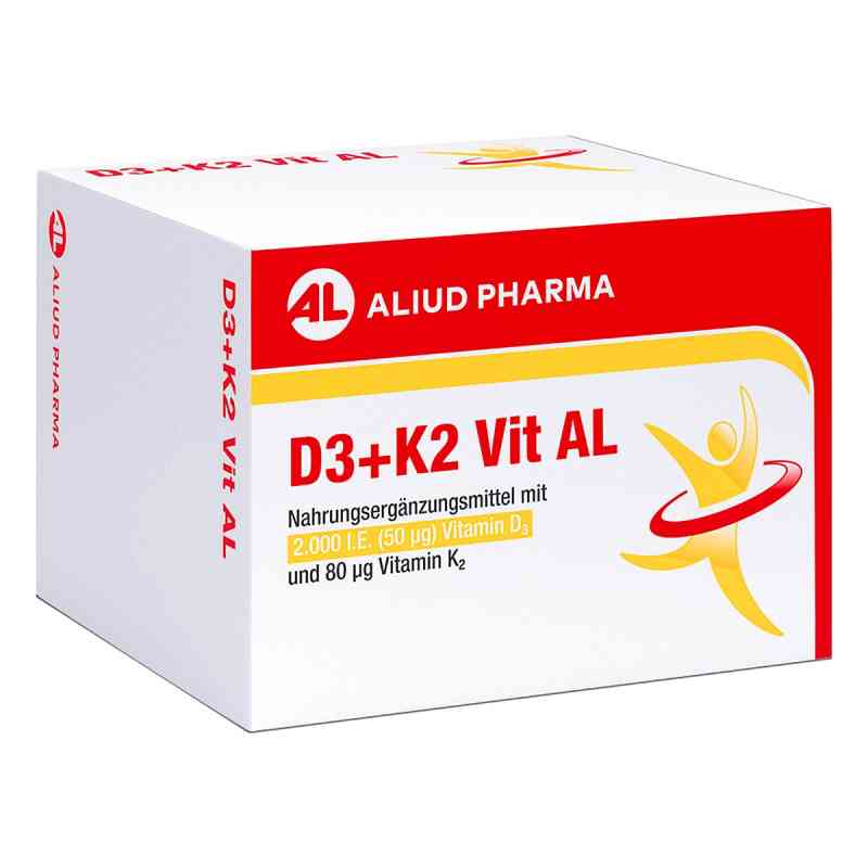 D3 + K2  Vit AL 2000 I.E. / 80 µg Kapseln für die Knochen 90 stk von ALIUD Pharma GmbH PZN 18231562