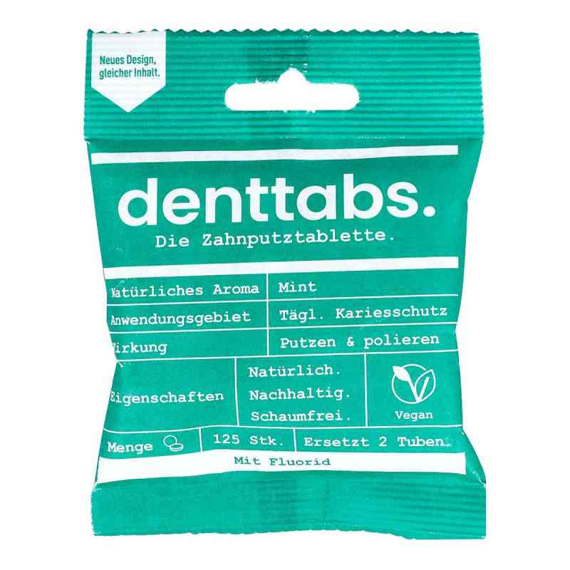 Denttabs Zahnputztabletten stevia mint 125 stk von Dr.Dagmar Lohmann pharma + medical GmbH PZN 09303765