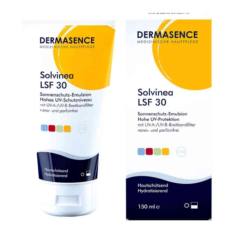 Dermasence Solvinea Sonnenschutz-emulsion Lsf 30 150 ml von P&M COSMETICS GmbH & Co. KG PZN 07522954