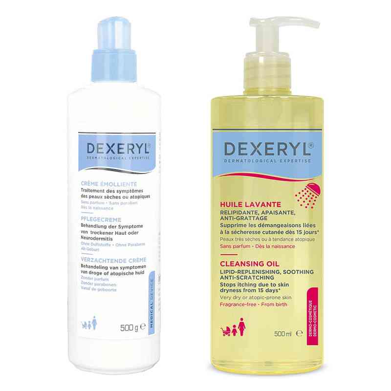 Dexeryl Pflegecreme + Dexeryl Reinigungsöl 1 Pck von  PZN 08105106