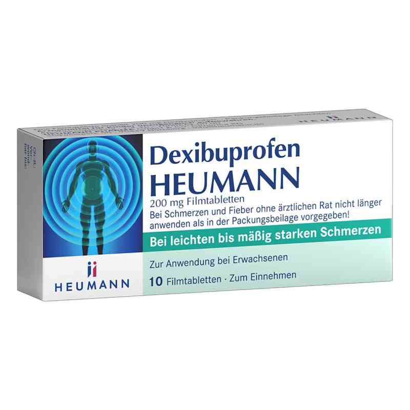 Dexibuprofen Heumann 200 mg Filmtabletten 10 stk von HEUMANN PHARMA GmbH & Co. Generica KG PZN 18849144