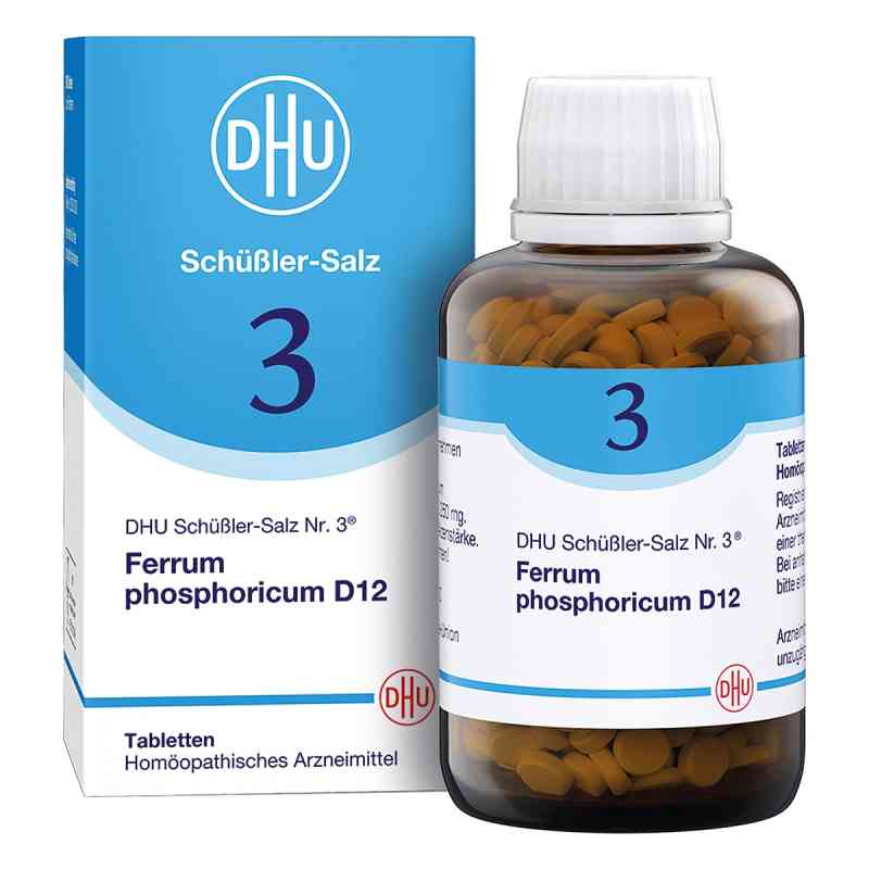 DHU Schüßler-Salz Nummer 3 Ferrum phosphoricum D12 900 Tabletten 900 stk von DHU-Arzneimittel GmbH & Co. KG PZN 18182562