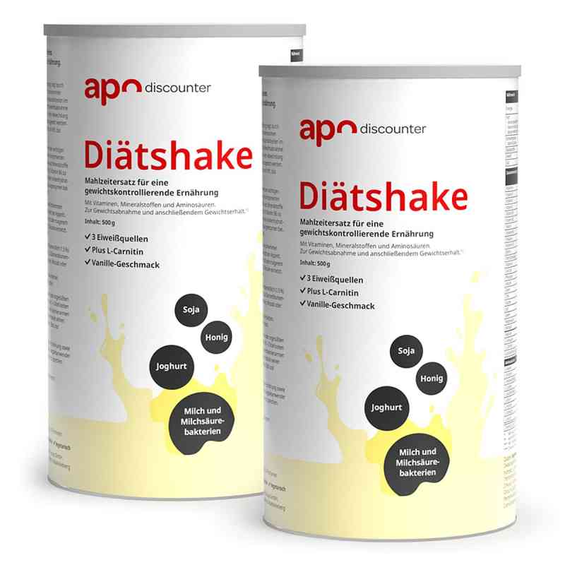 Diätshake Vanille von apodiscounter 2x500 g von apo.com Group GmbH PZN 08107205