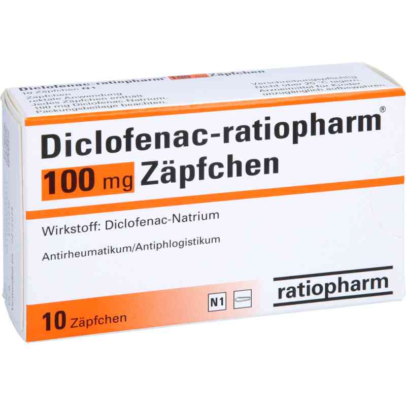 Diclofenac-ratiopharm 100mg 10 stk von ratiopharm GmbH PZN 06605951