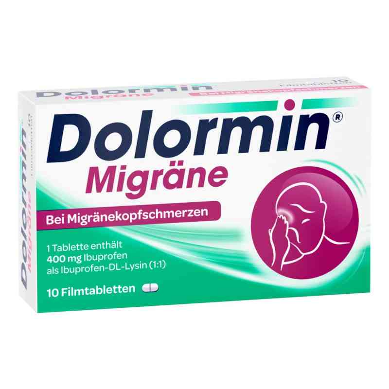 Dolormin Migräne 400 mg Ibuprofen bei Migränekopfschmerzen  10 stk von Kenvue Germany GmbH (OTC) PZN 01300810