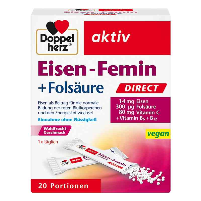 Doppelherz aktiv Eisen - Femin DIRECT 20 stk von Queisser Pharma GmbH & Co. KG PZN 01446577