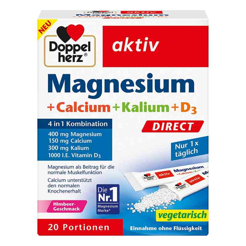 Doppelherz aktiv Magnesium + Calcium + Kalium + D3 DIRECT Pel. 20 stk von Queisser Pharma GmbH & Co. KG PZN 19946168