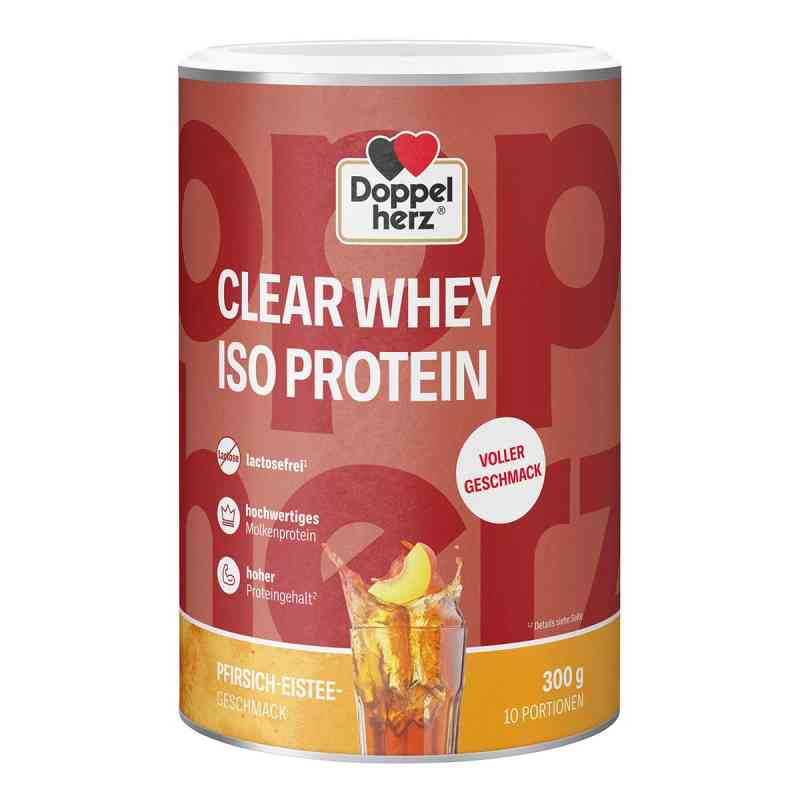 Doppelherz Clear Whey Iso Protein Pfirsich-Eistee 300 g von Queisser Pharma GmbH & Co. KG PZN 19874799