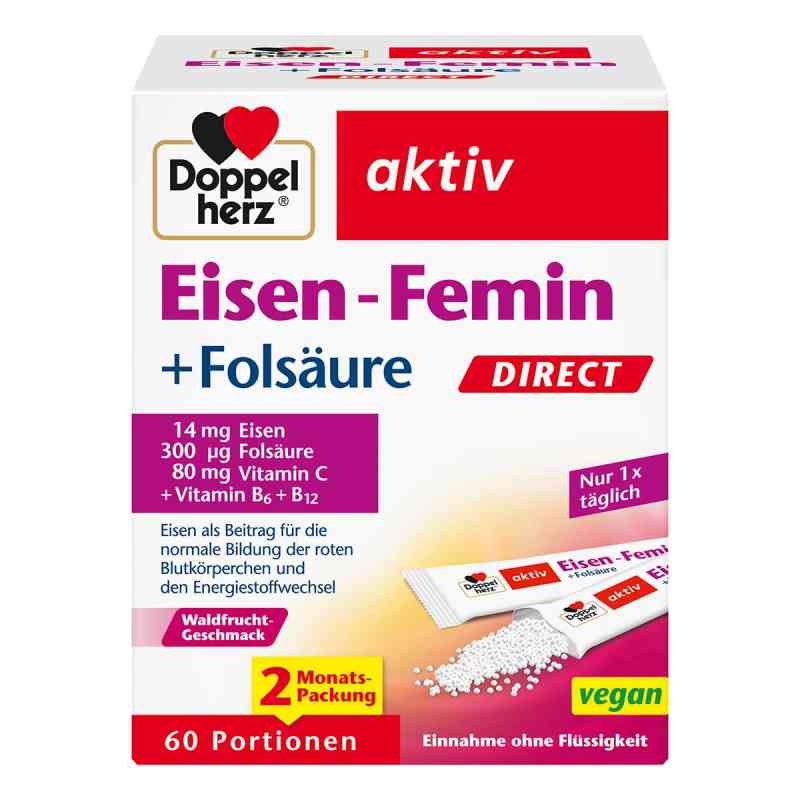 Doppelherz Eisen-Femin Direct Pellets 60 stk von Queisser Pharma GmbH & Co. KG PZN 18390639