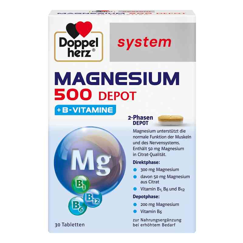 Doppelherz Magnesium 500 Depot System Tabletten 30 stk von Queisser Pharma GmbH & Co. KG PZN 17536526