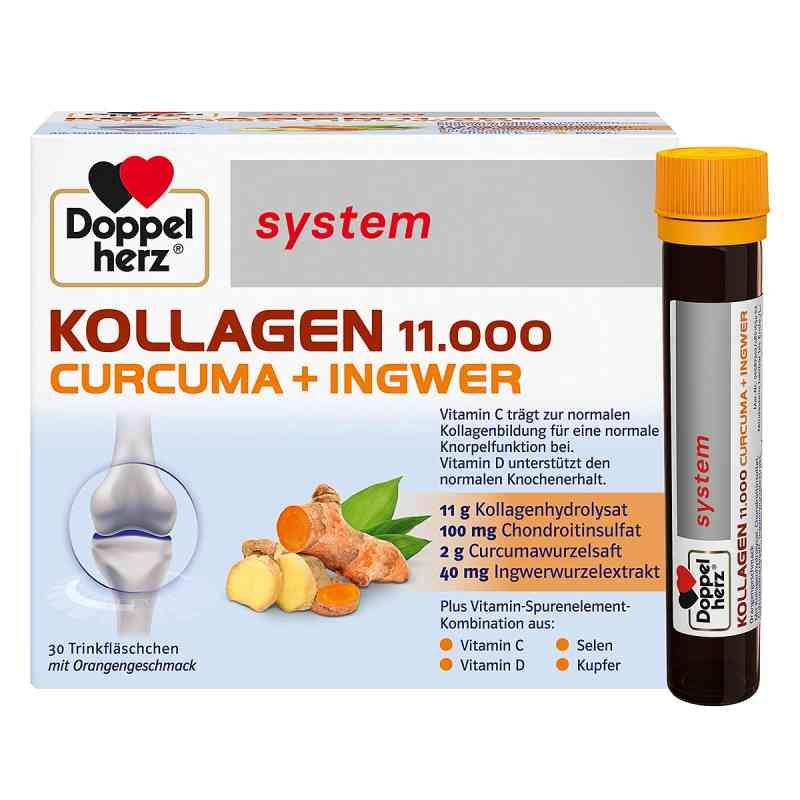 Doppelherz system Kollagen 11.000 Curcuma + Ingwer 30X25 ml von Queisser Pharma GmbH & Co. KG PZN 16879158