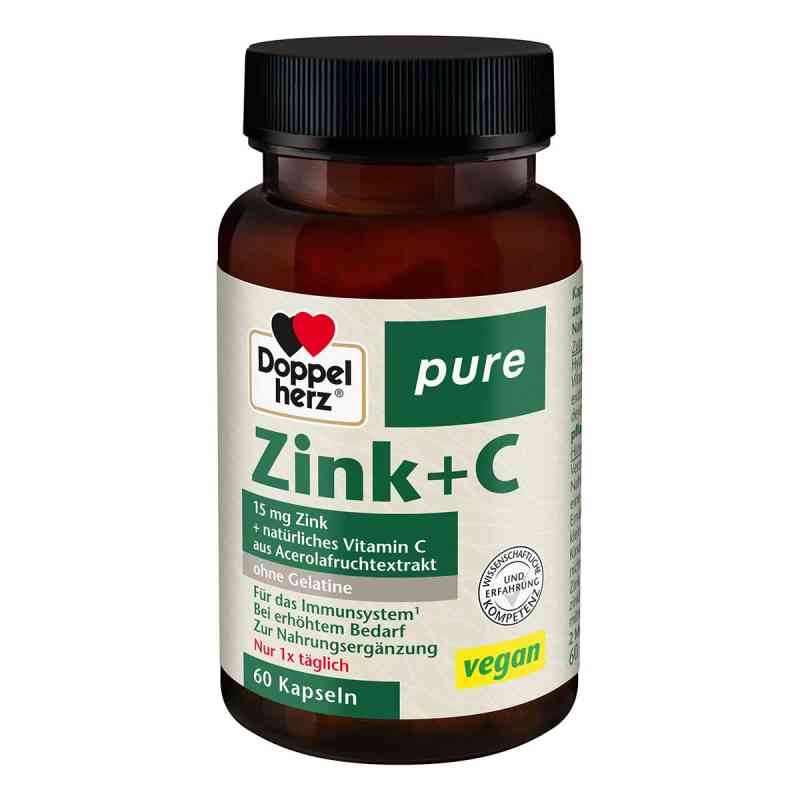Doppelherz Zink+C Pure Kapseln 60 stk von Queisser Pharma GmbH & Co. KG PZN 17215408