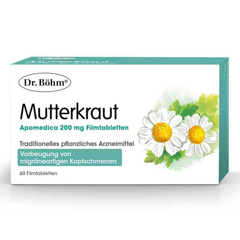 Dr. Böhm Mutterkraut Apomedica 200 mg Filmtabletten 60 stk von Apomedica Pharmazeutische Produkte GmbH PZN 19374157