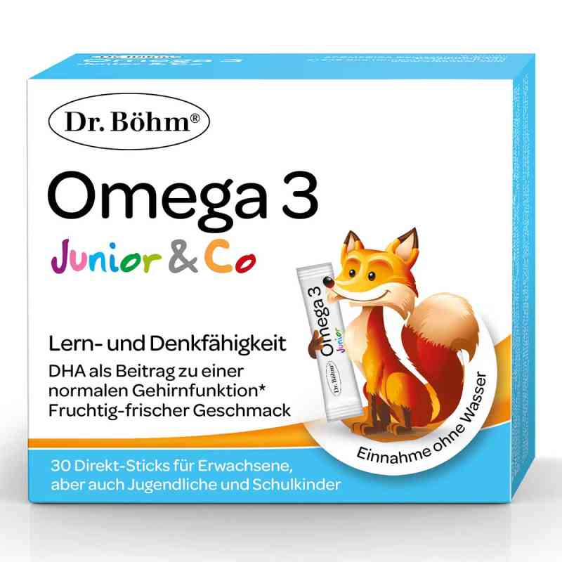 Dr. Böhm Omega-3 Junior Direkt Sticks 30X1.5 g von Apomedica Pharmazeutische Produkte GmbH PZN 19370509
