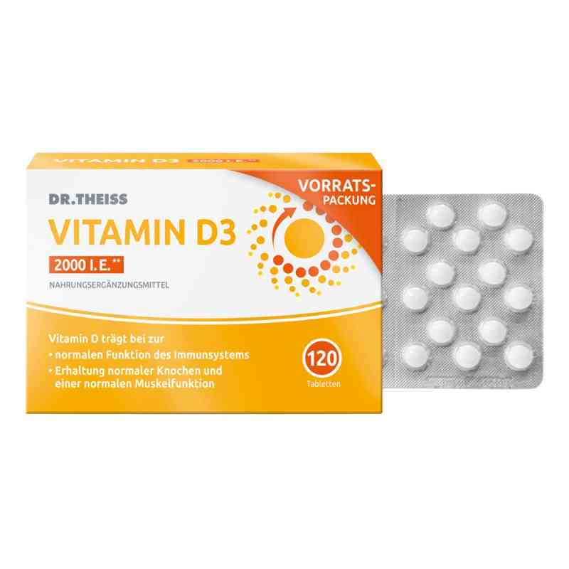 Dr. Theiss Vitamin D3 Tabletten 2000 I.E. 120 stk von Dr. Theiss Naturwaren GmbH PZN 19947995