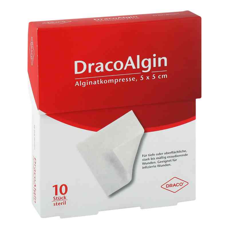 Dracoalgin 5x5 cm Alginatkompresse 10 stk von Dr. Ausbüttel GmbH & Co. KG PZN 13858003