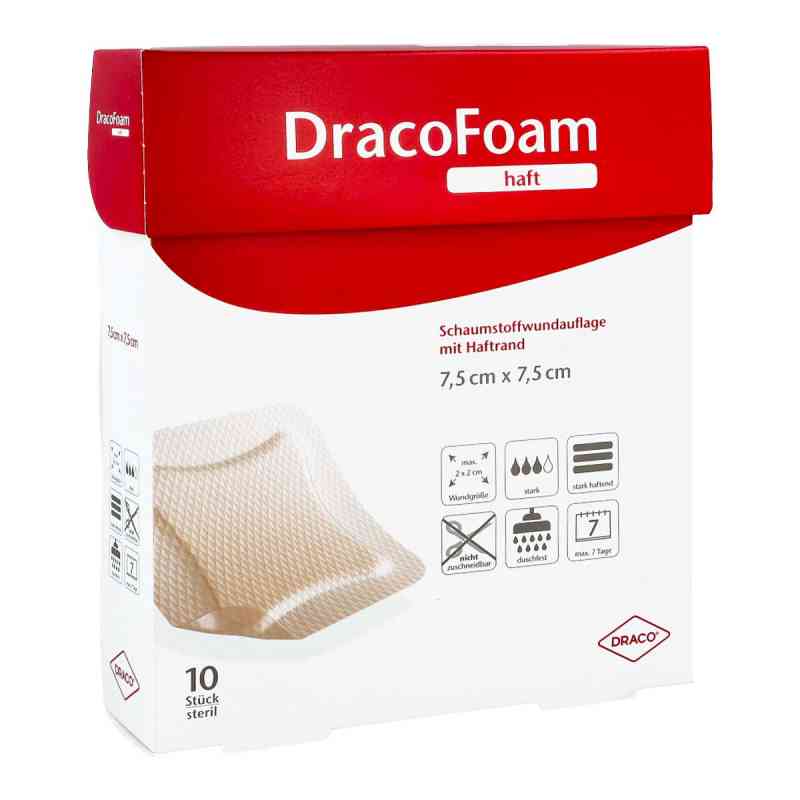 Dracofoam Haft Schaumstoff Wundauflage 7,5x7,5cm 10 stk von Dr. Ausbüttel GmbH & Co. KG PZN 06733293