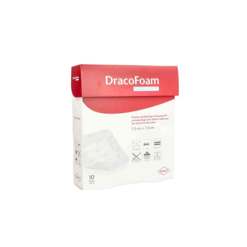 Dracofoam Infekt haft sensitiv Wundauf.7,5x7,5 cm 10 stk von Dr. Ausbüttel GmbH & Co. KG PZN 15623296