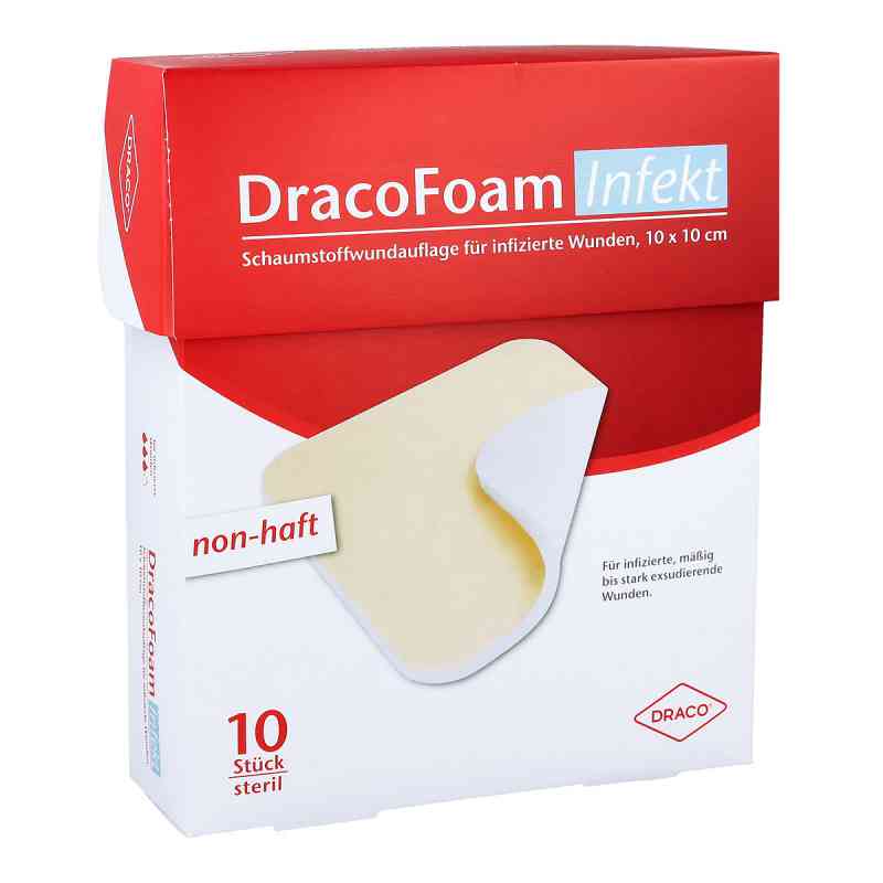 Dracofoam Infekt Schaumst.wundauf.10x10cm 10 stk von Dr. Ausbüttel GmbH & Co. KG PZN 10317614