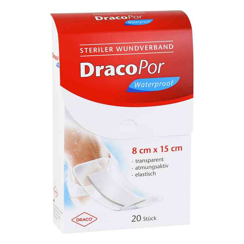 Dracopor waterproof Wundverband 8x15 cm steril 20 stk von Dr. Ausbüttel GmbH & Co. KG PZN 12749200