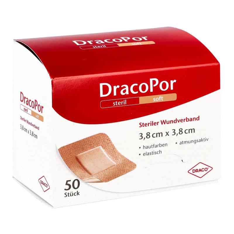 Dracopor Wundverband 3,8x3,8 cm steril hautfarben 50 stk von Dr. Ausbüttel GmbH & Co. KG PZN 10713830