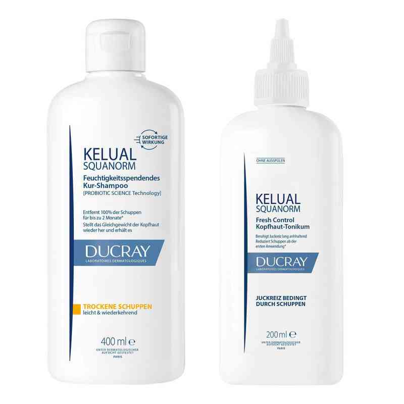 Ducray Shampoo Trockene Schuppen 400ml + Tonikum 200ml 1 Pck von PIERRE FABRE DERMO KOSMETIK GmbH PZN 08104276