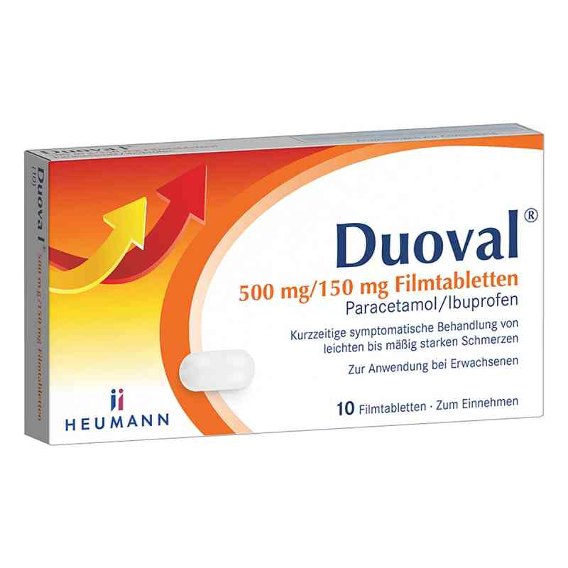 Duoval 500 mg/150 mg Filmtabletten 10 stk von HEUMANN PHARMA GmbH & Co. Generica KG PZN 19203125