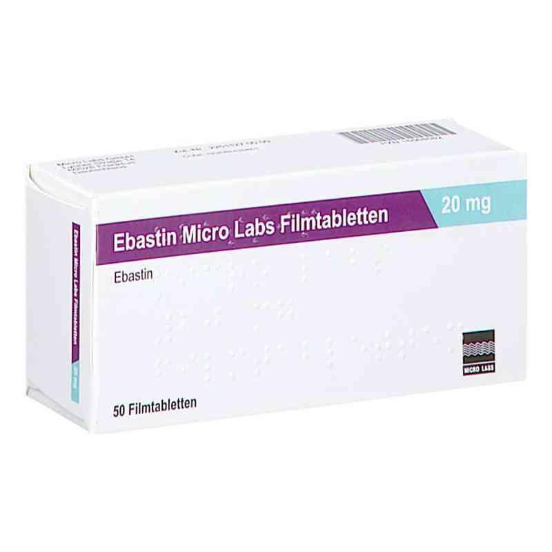 Ebastin Micro Labs 20 mg Filmtabletten 50 stk von Micro Labs GmbH PZN 16568582